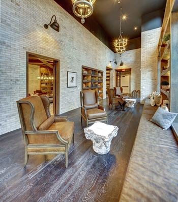 Resident lounge with multiple seating areas